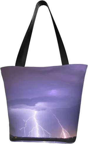 Lightning Storm Women's fashion shoulder bag, shopping handbag, suitable for weekend travel shopping shoulder bag messenger bag