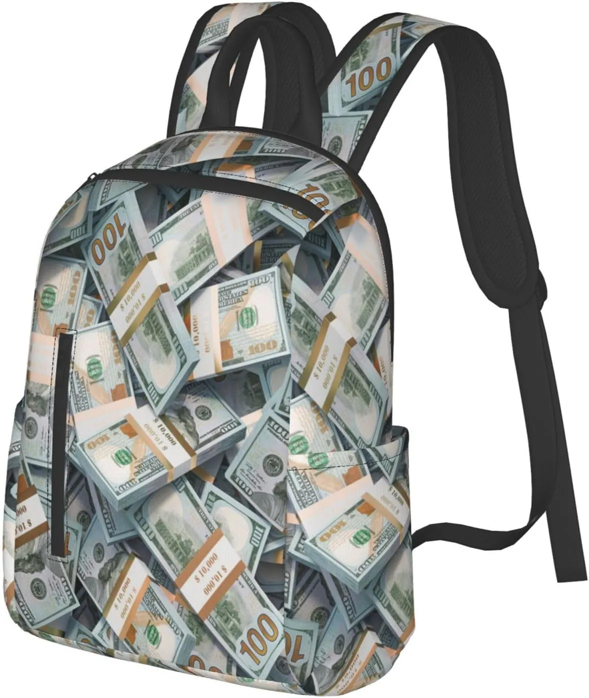 Lightweight Casual Laptop Backpack for Men and Women money american bill dollar Bookbag for College