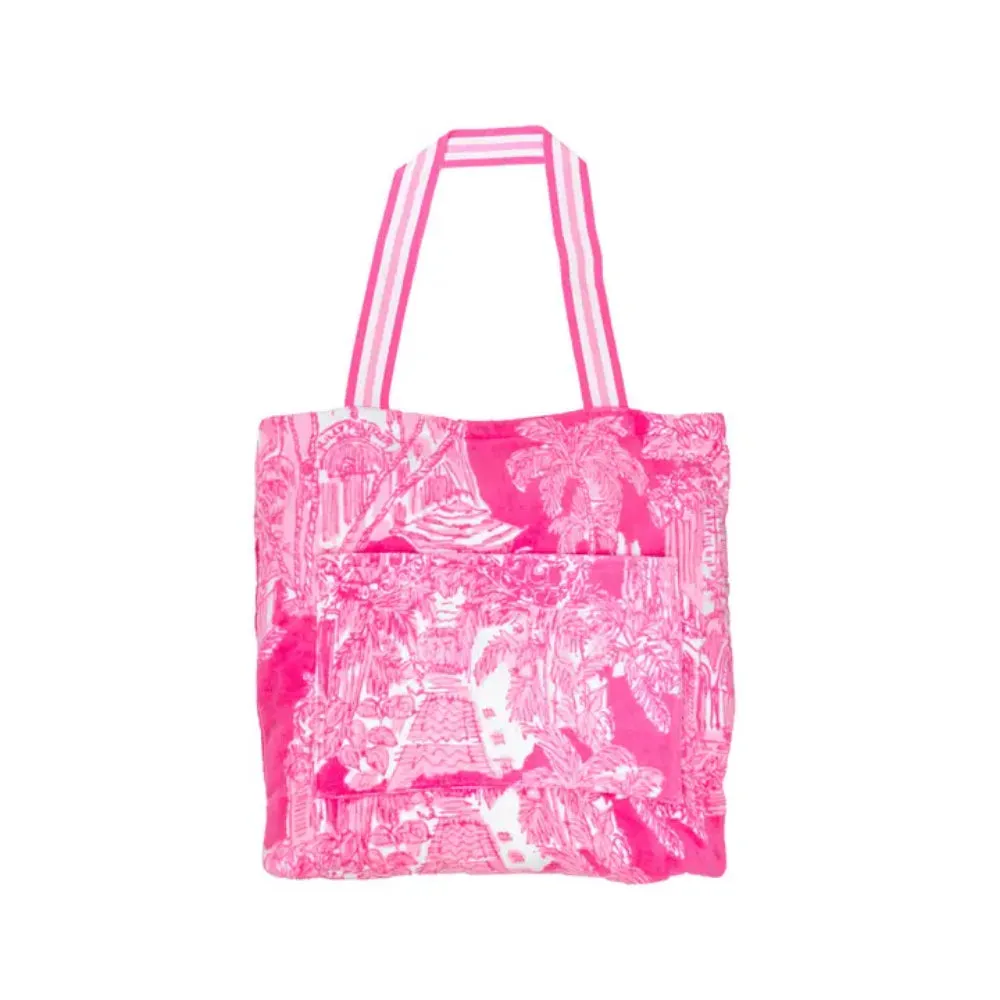 Lilly Pulitzer Towel Tote - Palm Beach Toile