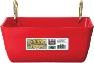 Little Giant® Plastic Fence Feeder | Clip On Pig Feeder | Mountable Feed Bucket | 4.5 Quarts | Red