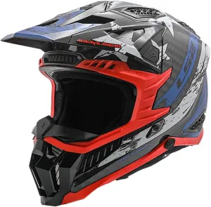 LS2 Helmets X-Force Carbon MX Off Road Helmet (USA Gloss Red/White/Blue - Large)