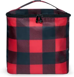 Lug Dolly Cosmetic Case, BUFFALO CHECK RED