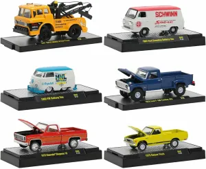 M2 Auto Trucks 6 Piece Set Release 68 in Display Cases Limited Edition to 8400 Pieces Worldwide 1/64 Diecast Model Cars Machines 32500-68