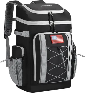 Maelstrom Cooler Backpack,50 Can Insulated Soft Backpack Cooler,Portable Lightweight Leakproof Cooler Bag,Large Capacity Beach Cooler,Waterproof Lunch Backpack for Men Women