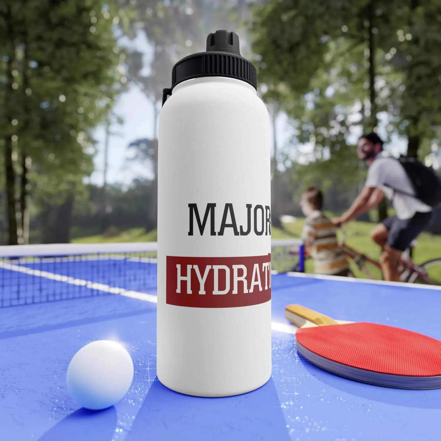 Major's Hydration: Stainless Steel Water Bottle – BPA-Free, Insulated Sports Lid, 12oz, 18oz, 32oz (32oz)