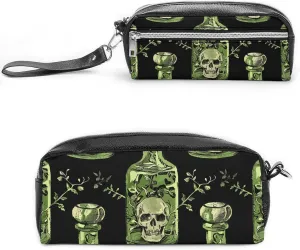 Makeup Bag Travel Cosmetic Bag for Women Poison Bottle Pattern Makeup Pouch for Purse Large Makeup Organizer Case