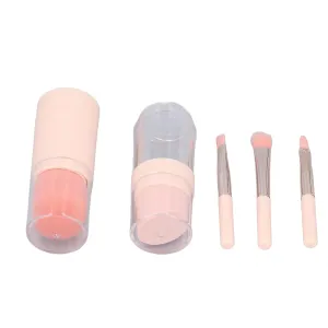 Makeup Brush Kit, Multifunction Eyebrow Lip Powder Puff Foundation Brush, Portable Professional Cosmetic Brushes for Women Girls Daily Travel