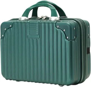Makeup Travel for Women Girl, Portable Waterproof ABS Cosmetic Case with Elastic Band and Zipper, Case Hard Shell Vanity Cases Hand Luggage Cosmetic Case