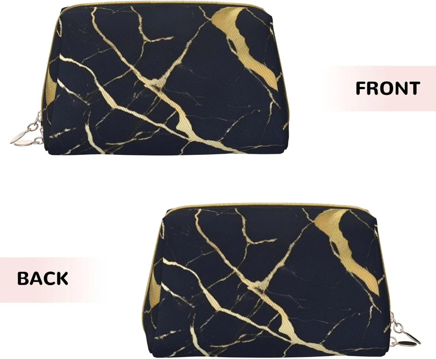 Marble Toiletry Pouch, Travel-Friendly Makeup Organizer For Makeup Brushes, Lipsticks