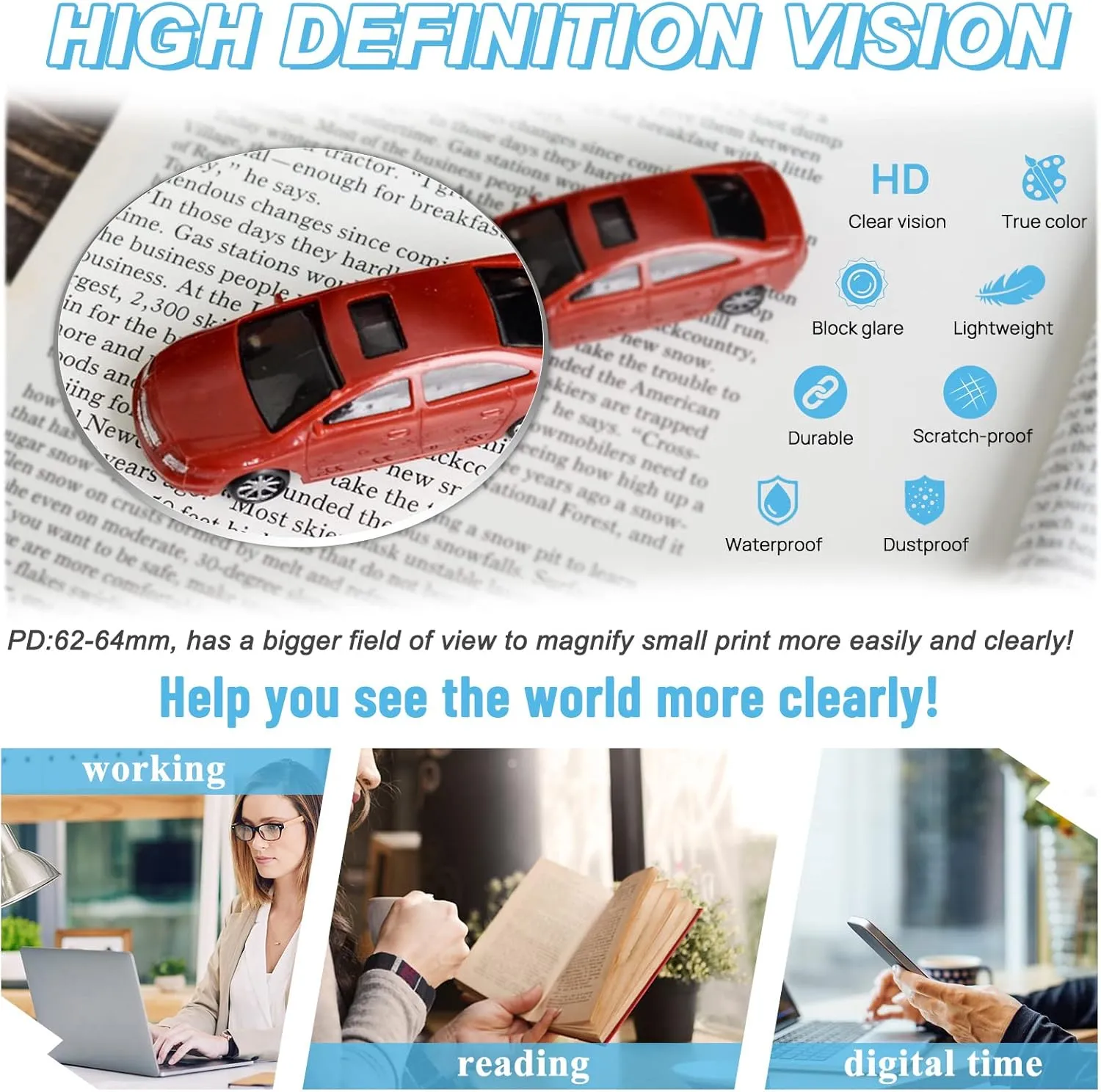 MARE AZZURO Reading Glasses Women Round Reader 0 1.0 1.25 1.5 1.75 2.0 2.25 2.5 2.75 3.0 3.5 4.0 5.0 6.0 (Green 100)