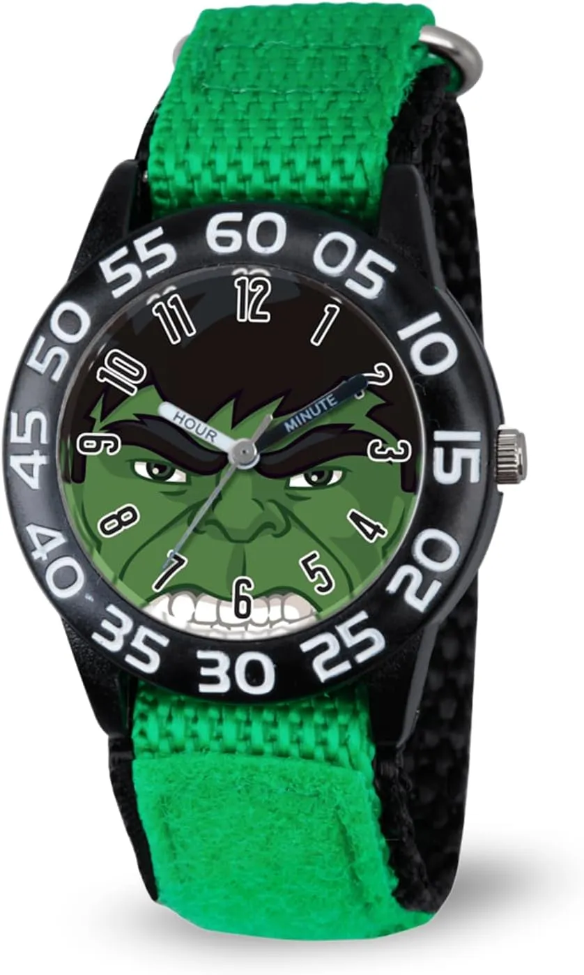Marvel Kids' Plastic Time Teacher Analog Quartz Nylon Strap Watch