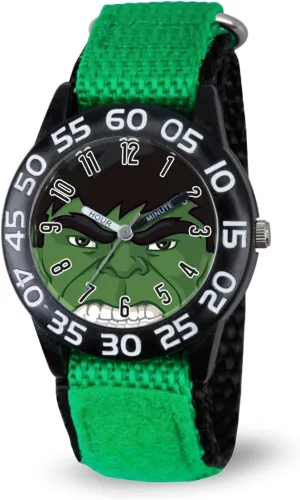 Marvel Kids' Plastic Time Teacher Analog Quartz Nylon Strap Watch
