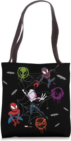 Marvel Spider-Man and Spider-Verse Pals Halloween Adventure Tote Bag