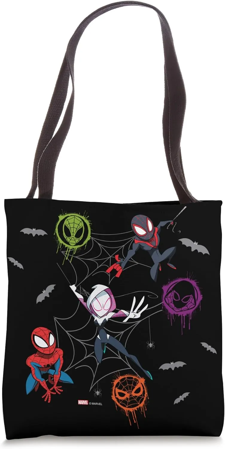 Marvel Spider-Man and Spider-Verse Pals Halloween Adventure Tote Bag
