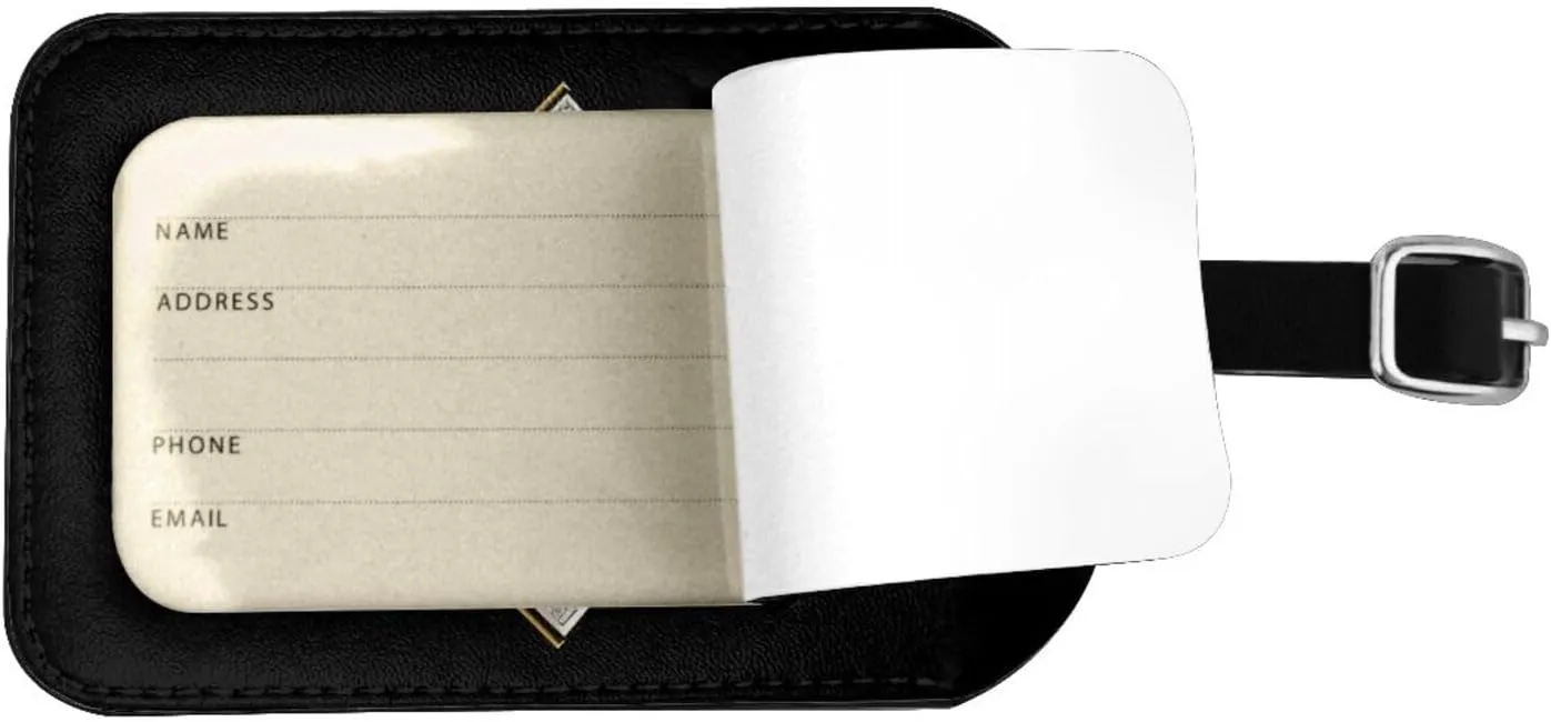 Master Mason Masonic Leather Luggage Tag, Cute Personalized Privacy Protection Travel Bag Labels Suitcase Tags