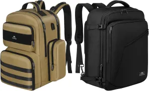 MATEIN Carry on Backpack, Extra Large Travel Backpack Expandable Airplane Approved Weekender Bag, Lunch Backpack for Men, 17 Inch Travel Laptop Insulated Cooler Bag box Rucksack with USB Port