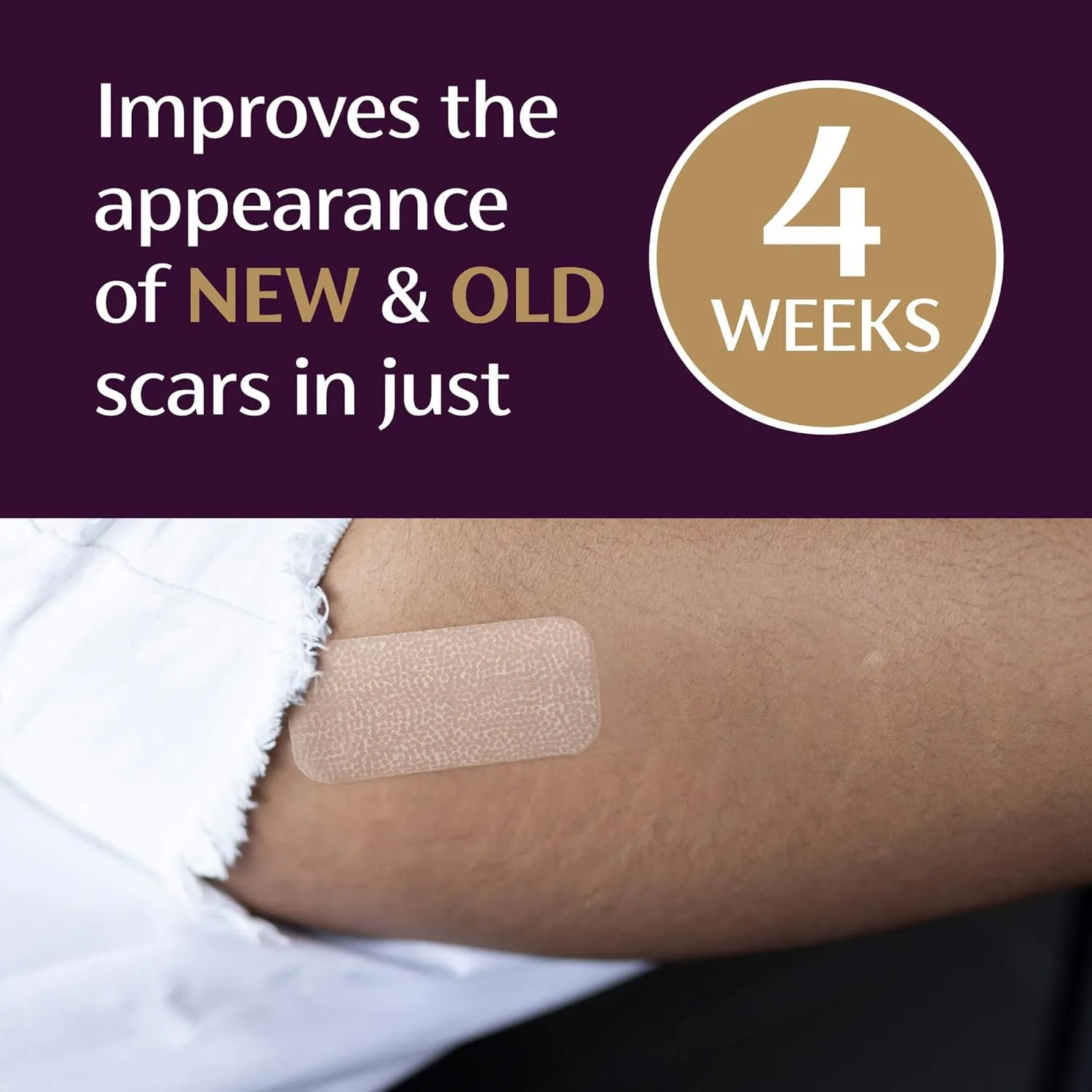 Mederma Medical Grade Silicone Scar Sheets; Improves The Appearance of Old and New Scars; for Injury, Burn and Surgery Scars, 4 Count