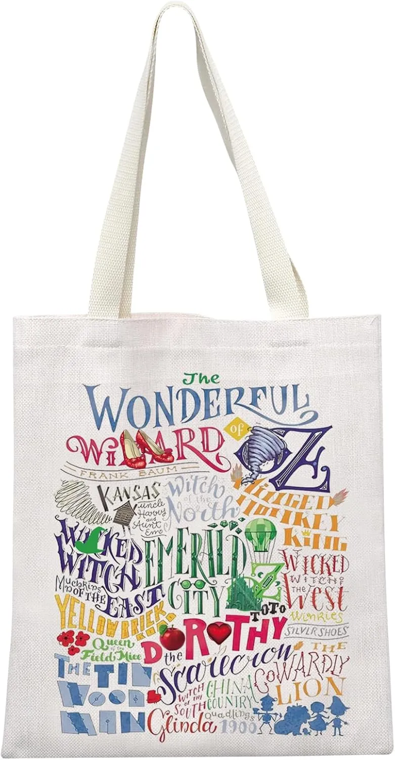 MEIKIUP The Witch of the East Bro Tote Bag Her Sister Was A Witch Shoulder bag Wizard Movie Fan Gift Musical Fan Gift