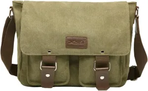 Men's Messenger Bag Vintage Canvas Satchel Bag Military Shoulder Laptop Bags Bookbag Working Bag for Men