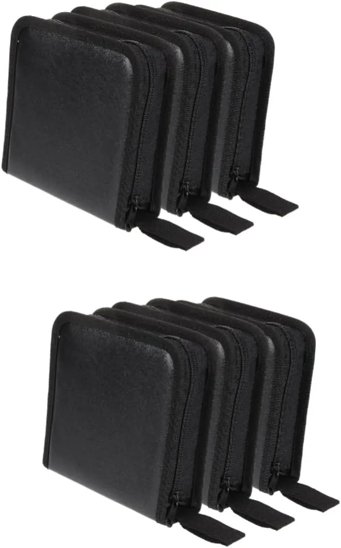 MERRYHAPY 2sets Cd Case for Car Cd Holder Case Zipper Storage Bag Travel Disc Bag 3pcs*2
