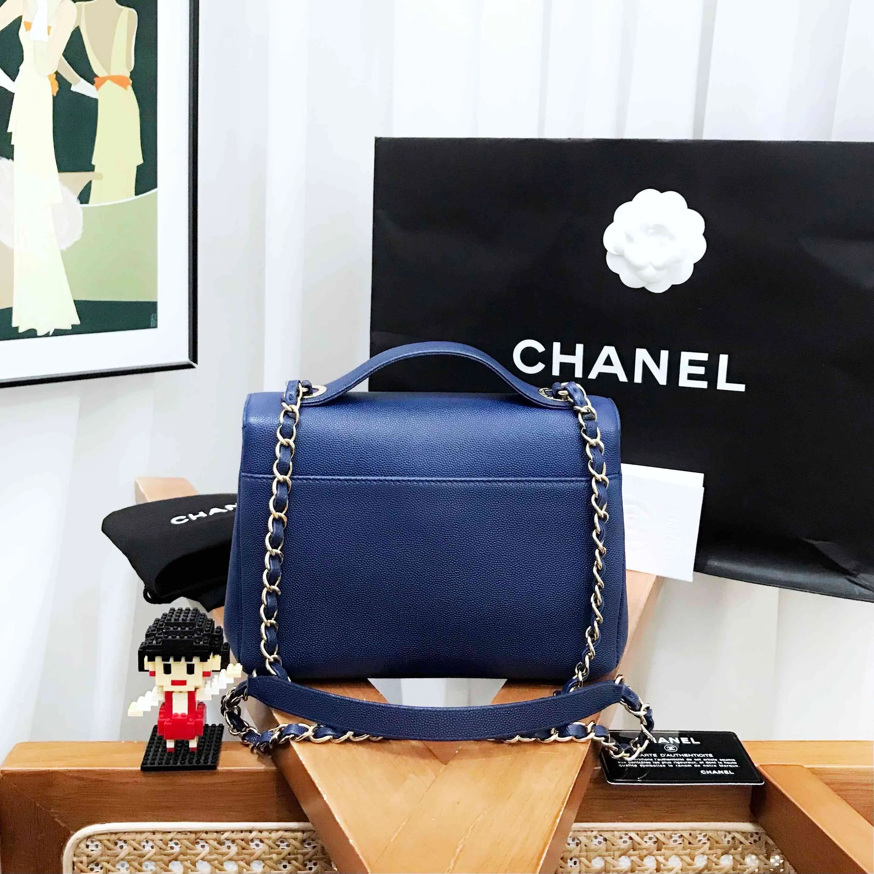 Messenger Blue 2017 Medium Chanel Bag Loyal customers Savings-packed