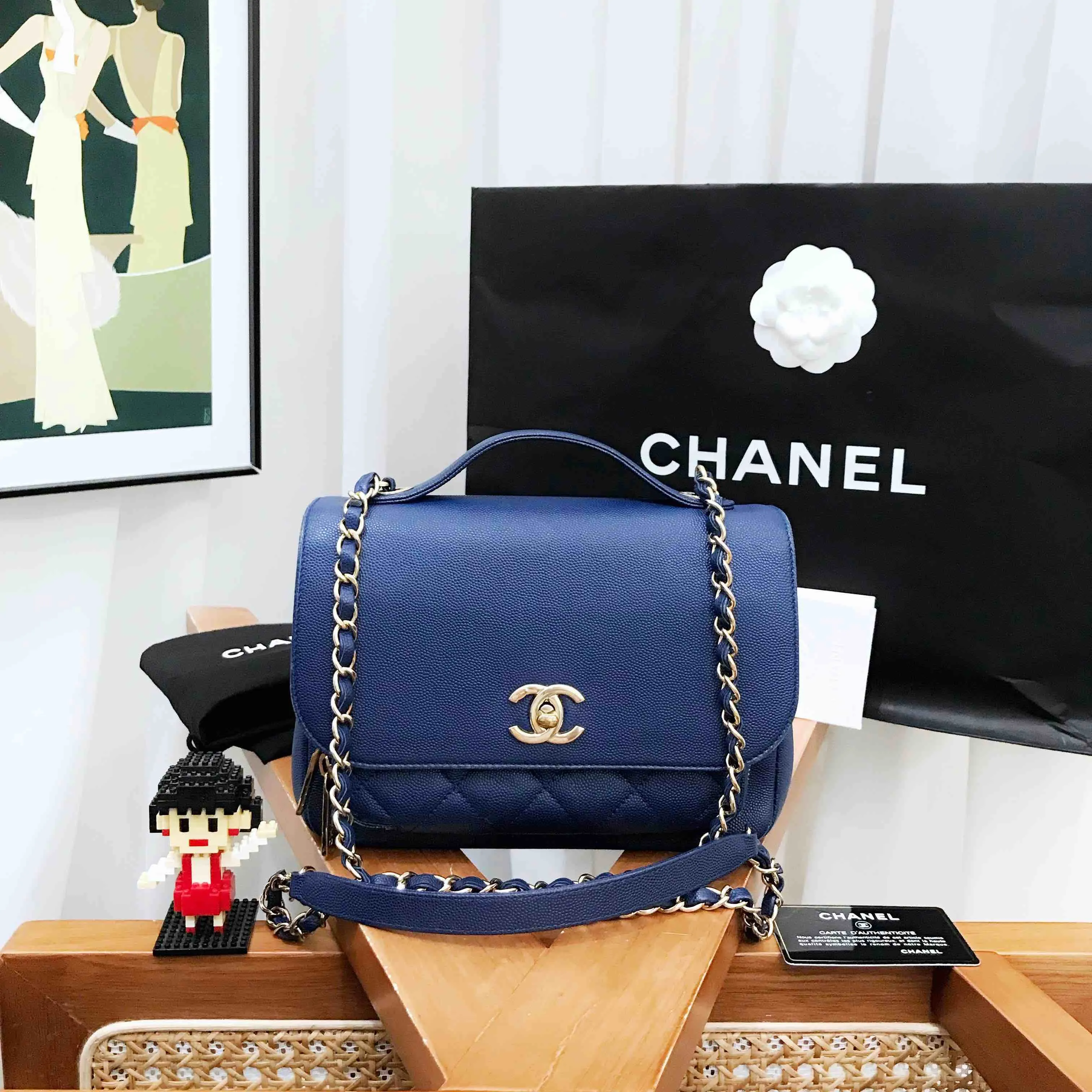 Messenger Blue 2017 Medium Chanel Bag Loyal customers Savings-packed