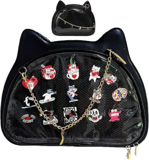 Messenger Shoulder Bags for Anime Display. Clear handbags Pin Display Bag.