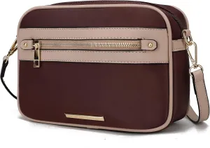 MKF Collection Crossbody Bag for Women Designer Crossover Lady Handbag Messenger Purse