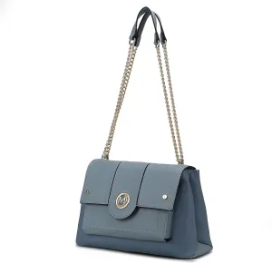 MKF Crossbody Bag for Women – PU Leather Pocketbook Handbag – Designer Side Messenger Purse, Shoulder Crossover