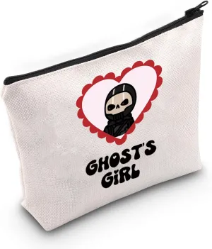 MNIGIU COD Video Game Inspired Gift Ghost Fans Gift Ghost’s Girl Makeup Zipper Pouch for COD Gamer (Gh G), Medium