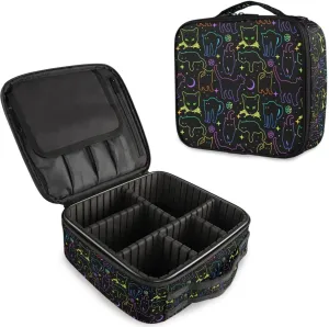 MNSRUU Makeup Bag Witchcraft Black Cats Makeup Bag Organizer Travel Cosmetic Bag Portable Large Capacity Toiletry Bag for Women, Make Up Bags with Zipper
