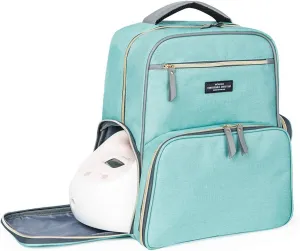MOMIGO Breast Pump Backpack Diaper Bag - Multi-Function Mommy Outdoor Working Backpack with Insulation Pocket