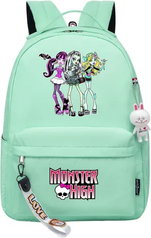 Monster High Classic Backpack Water Proof Large Laptop Bag Casual Sturdy Travel Knapsack(One Size)