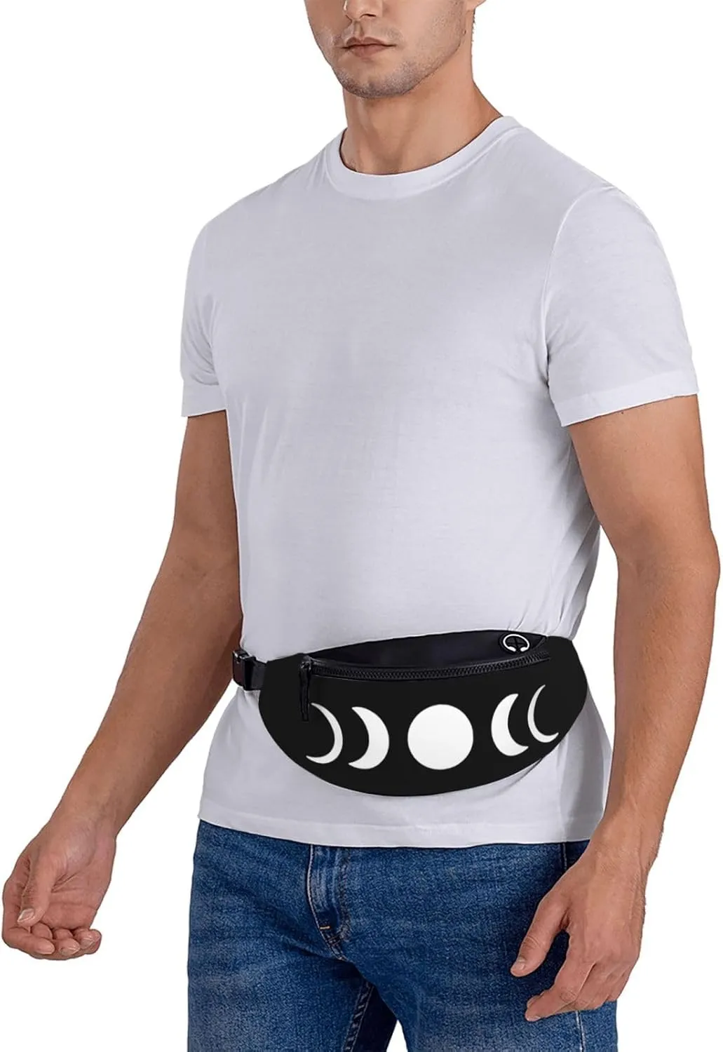 Moon Phases Adjustable Leisure Waistpack Outdoor Sports Running Waistpack Travel Phone Bag