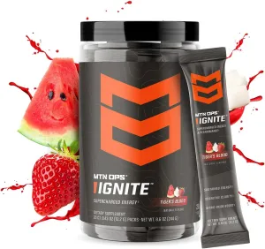 MTN OPS Ignite Trail Packs Supercharged Energy Drink Mix, Tiger's Blood, Tiger's Blood