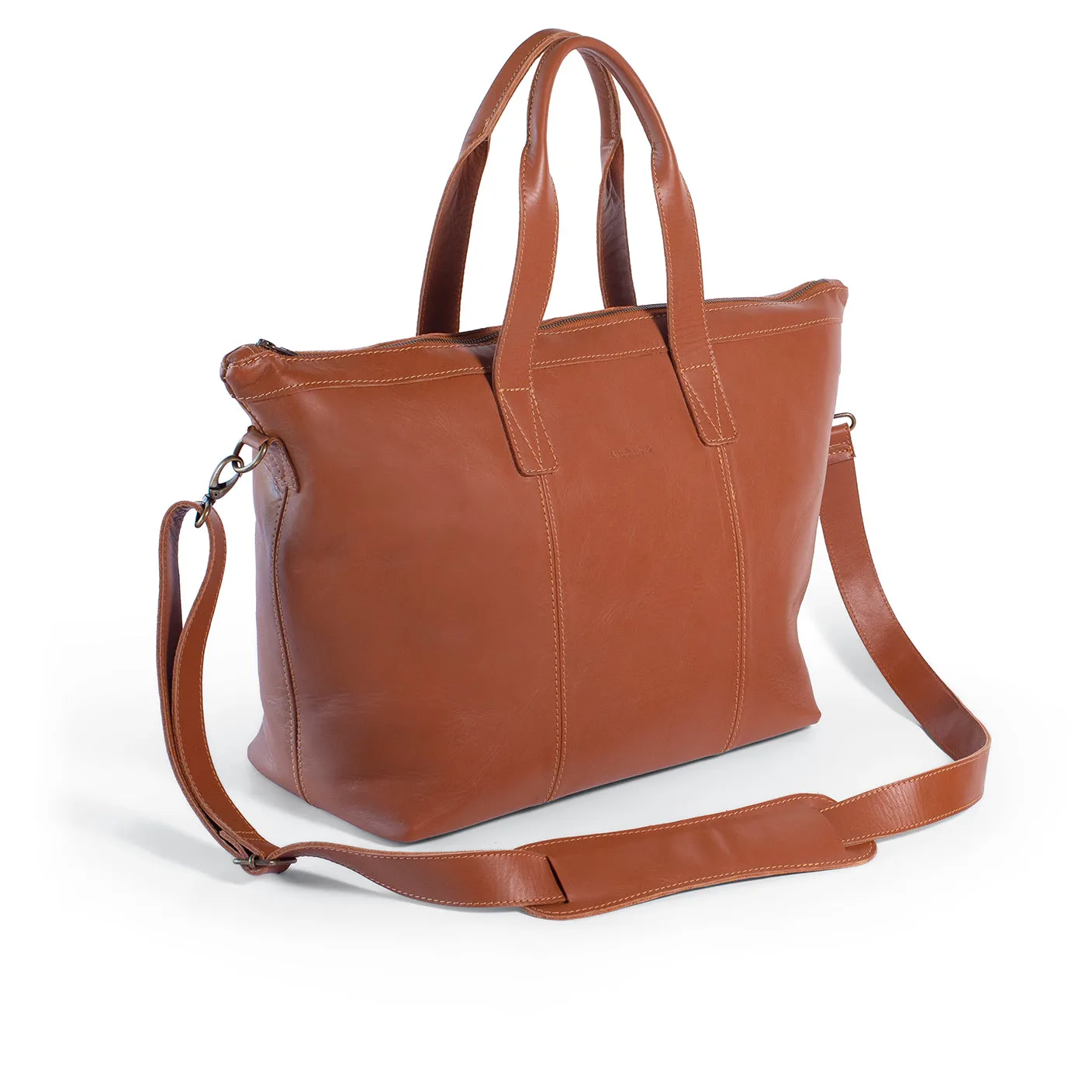 Murray leather overnight bag