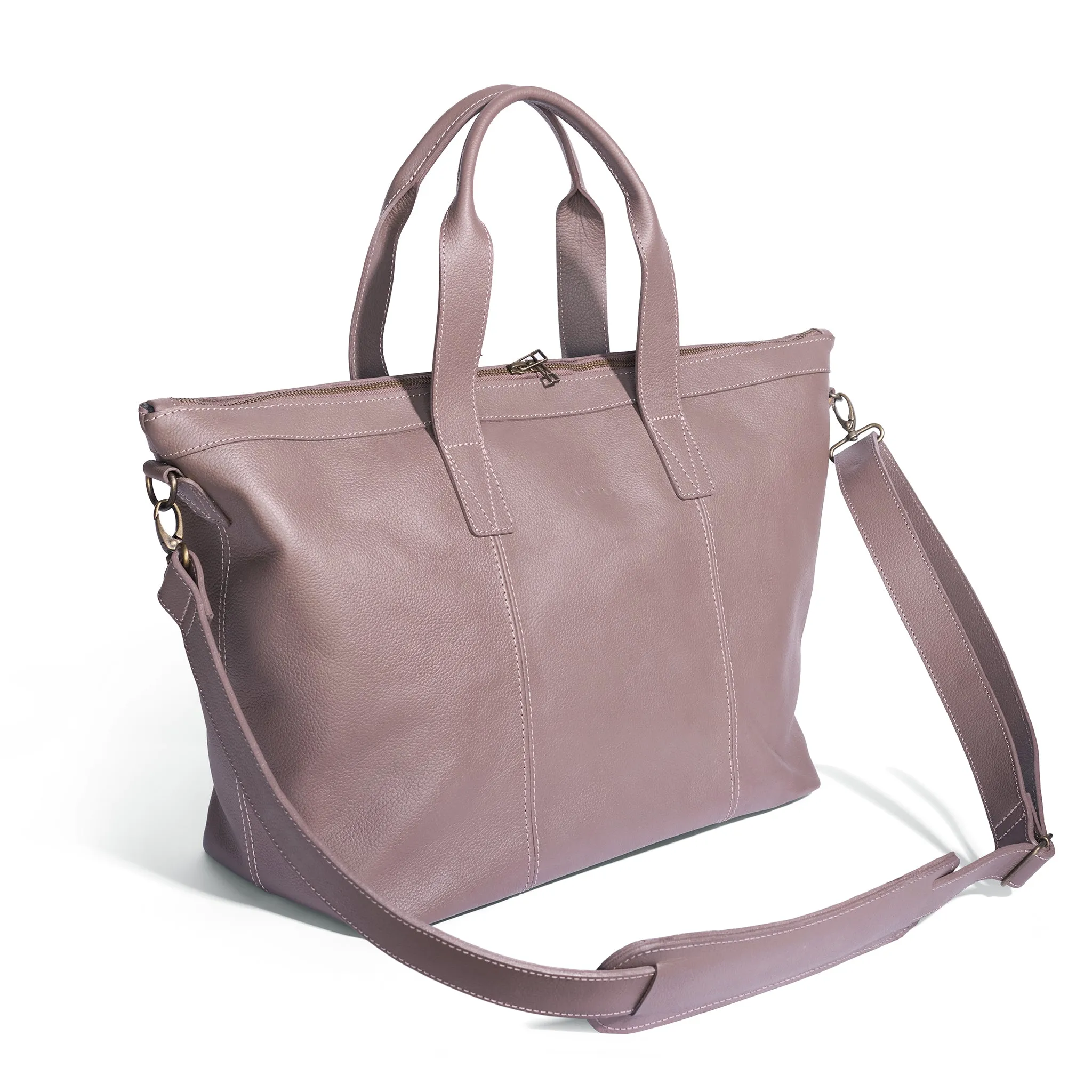 Murray leather overnight bag