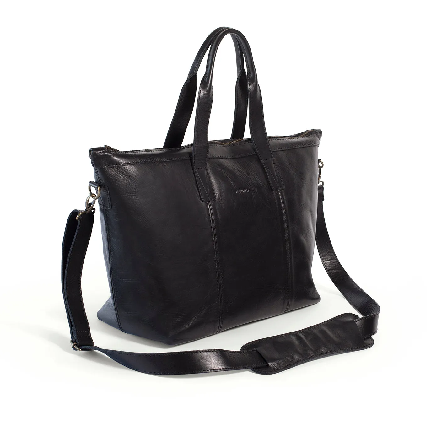 Murray leather overnight bag