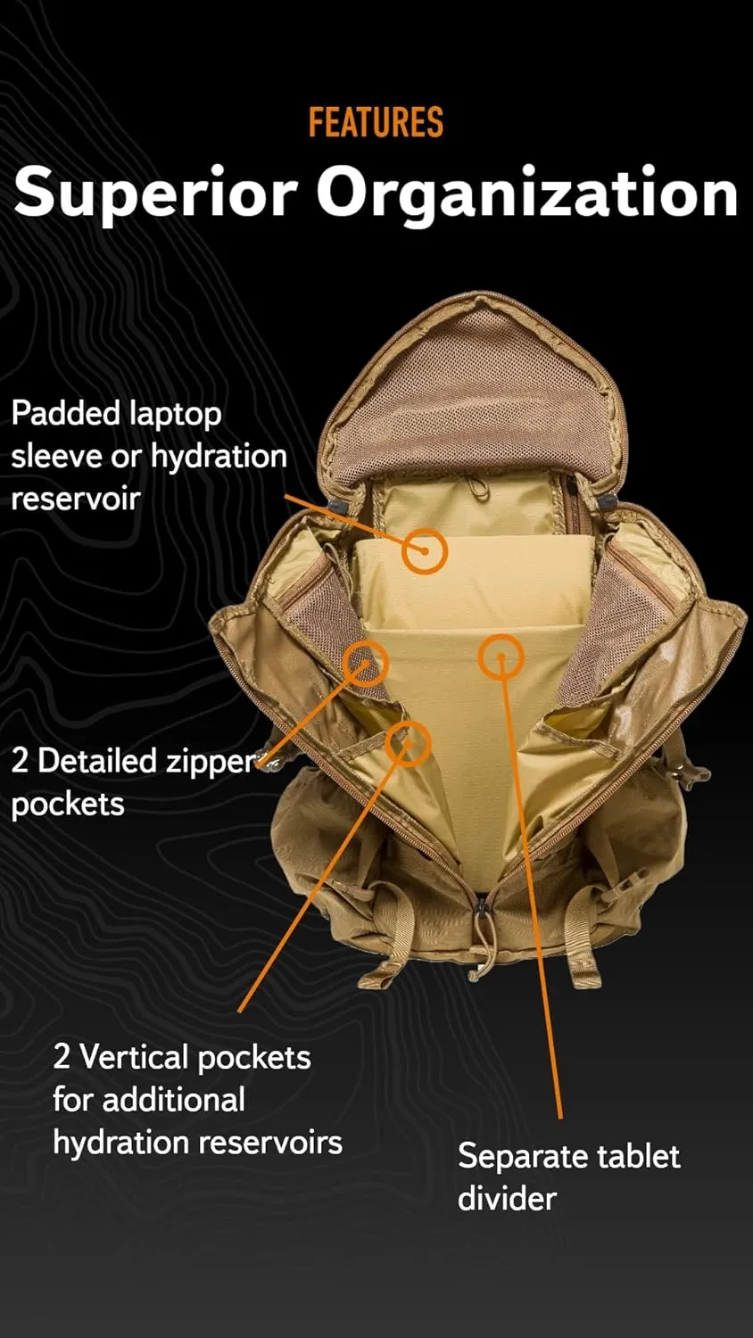 Mystery Ranch 2 Day Backpack - Tactical Daypack Molle Hiking Packs, Coyote, L/XL