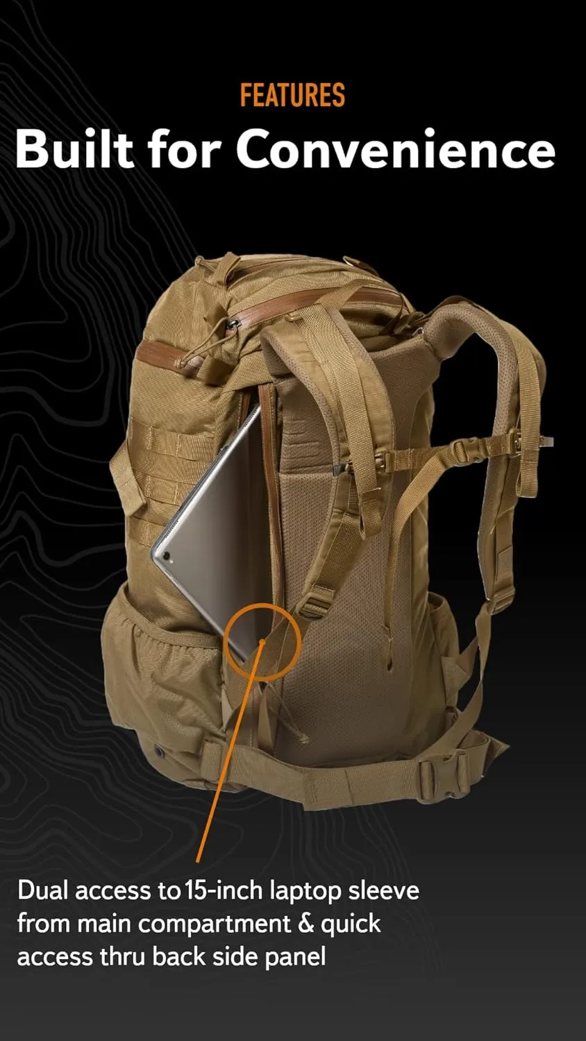 Mystery Ranch 2 Day Backpack - Tactical Daypack Molle Hiking Packs, Coyote, L/XL