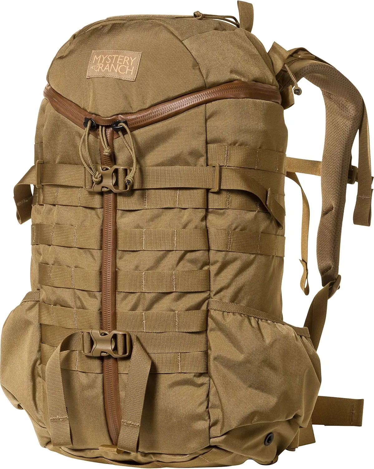 Mystery Ranch 2 Day Backpack - Tactical Daypack Molle Hiking Packs, Coyote, L/XL