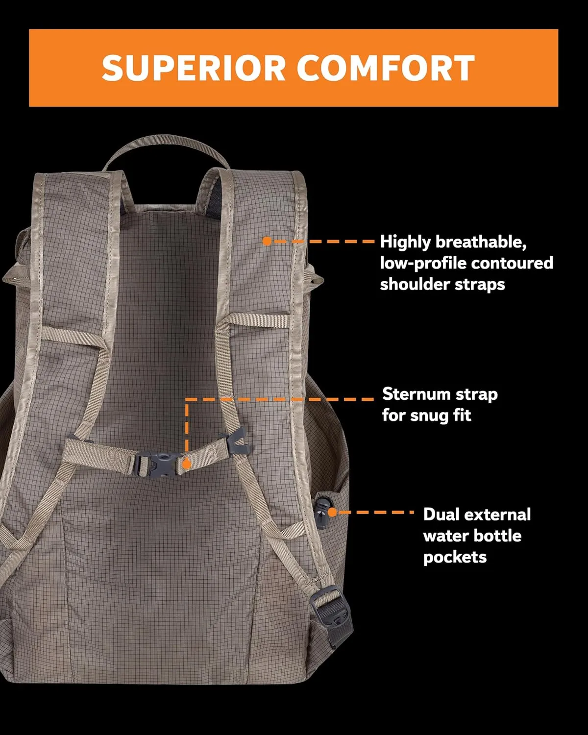 Mystery Ranch In and Out Packable Backpack - Lightweight Foldable Pack, Dove, 18L