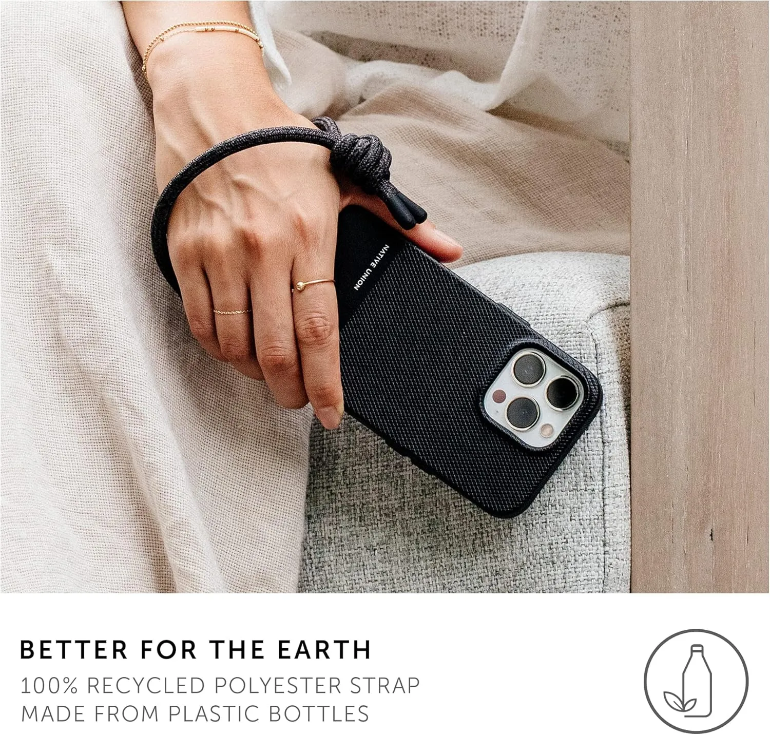Native Union Sling – Adjustable & Detachable Phone Strap – Compatible with iPhone 16, 15, 14, 13 and most Smartphones – Made with 100% Durable & Recycled Materials (Oxyfire)