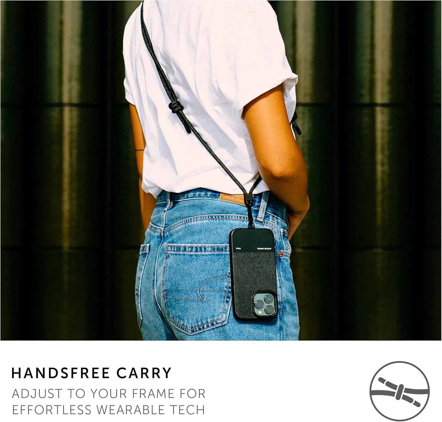 Native Union Universal Sling – Adjustable & Detachable Crossbody Strap – Made with 100% rPET Recycled Polyester – Universally Compatible with All Smartphones (Kraft)