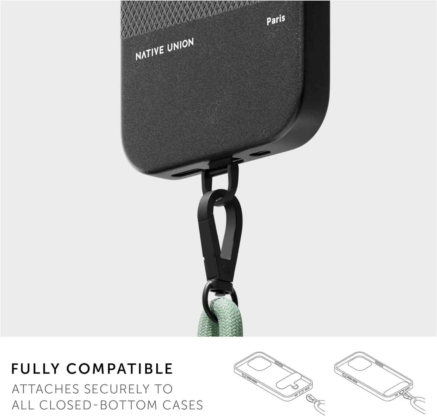 Native Union Universal Sling – Adjustable & Detachable Crossbody Strap – Made with 100% rPET Recycled Polyester – Universally Compatible with All Smartphones (Kraft)
