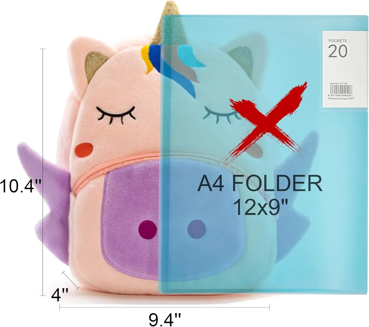 NICE CHOICE Cute Toddler Backpack Toddler Bag Plush Animal Cartoon Mini Travel Bag for Baby Girl Boy 2-6 Years(BB Unicorn)