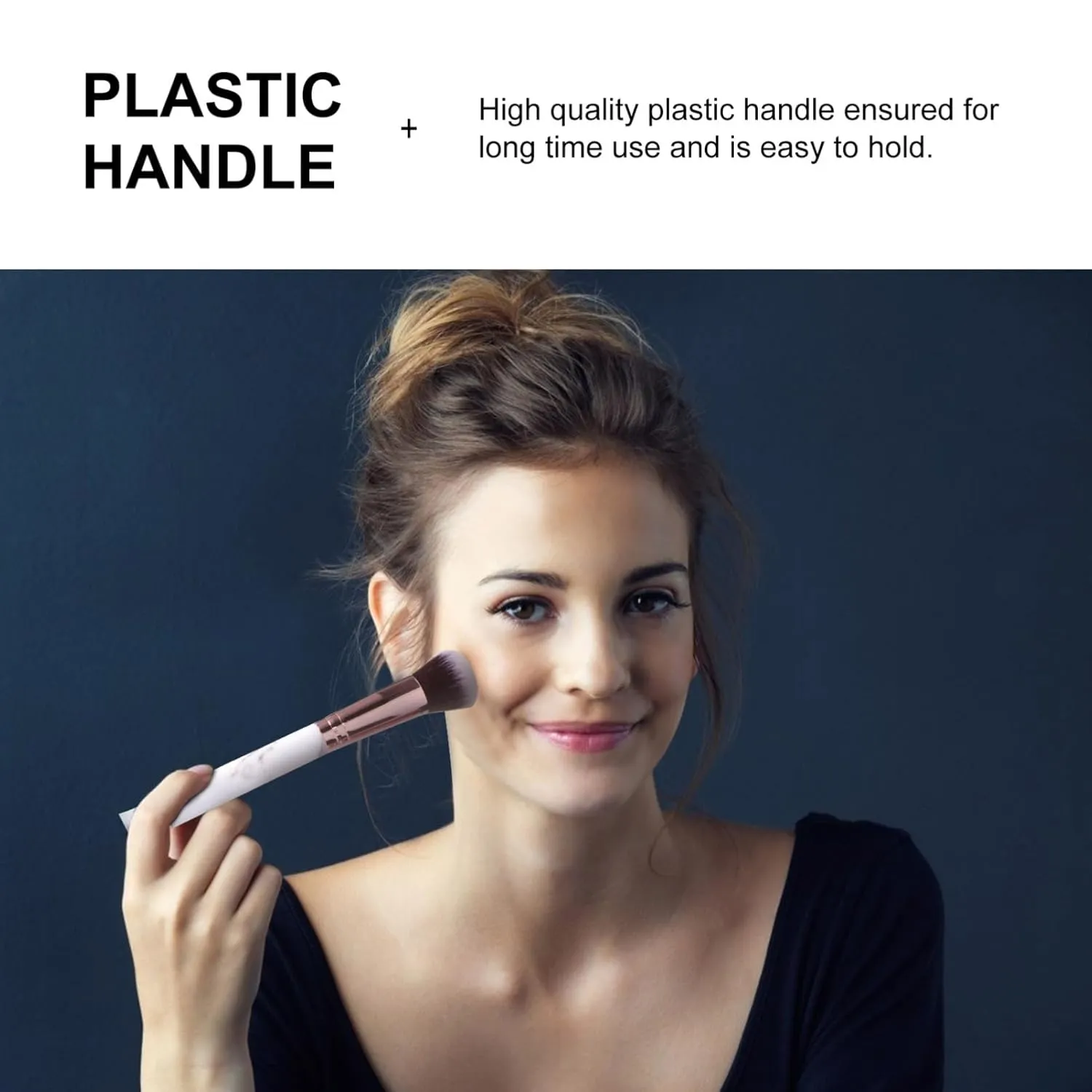 NOLITOY 45pcs Marble Makeup Brush Set Nylon Bristles Plastic Handle for Women Daily Cosmetic Tools for Application