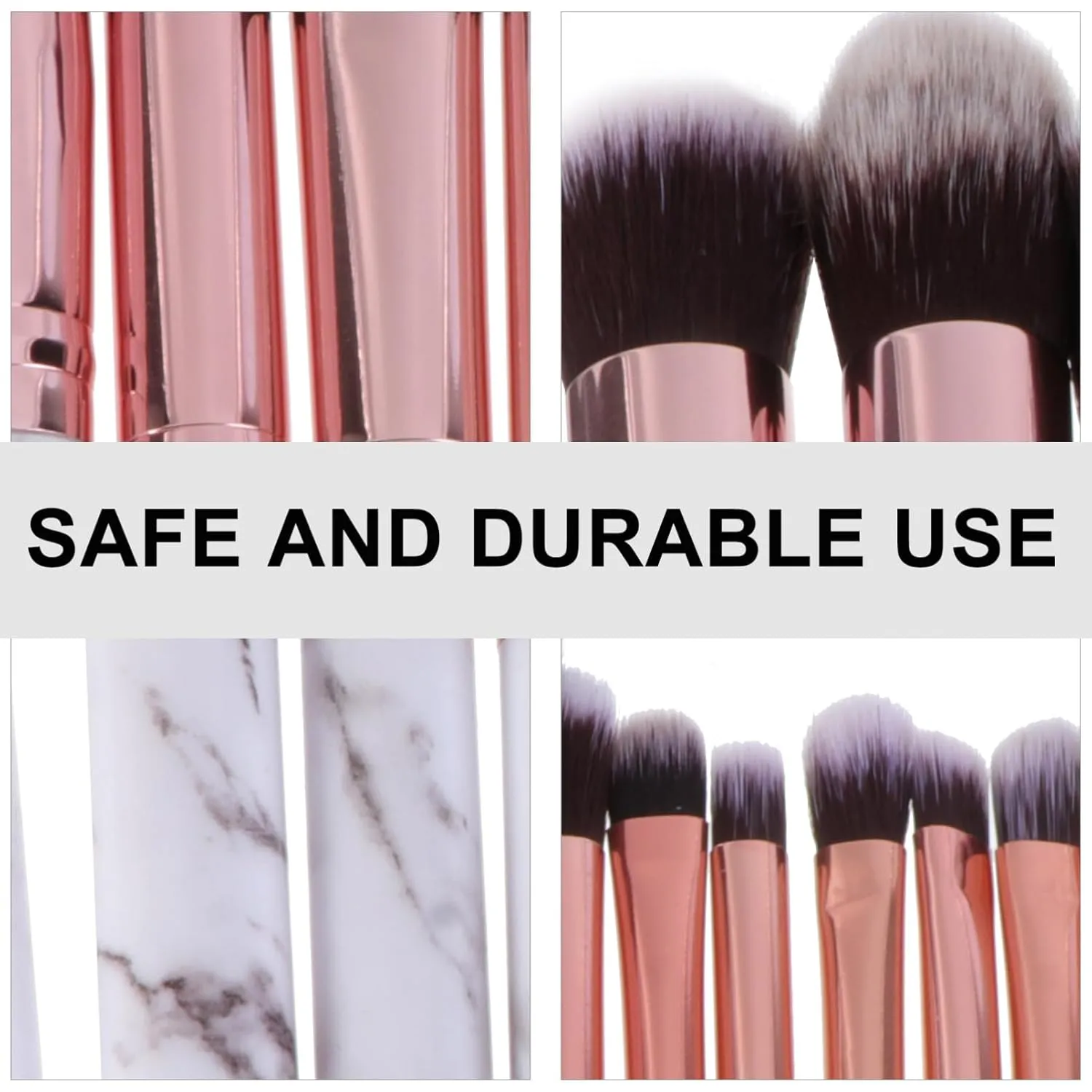 NOLITOY 45pcs Marble Makeup Brush Set Nylon Bristles Plastic Handle for Women Daily Cosmetic Tools for Application