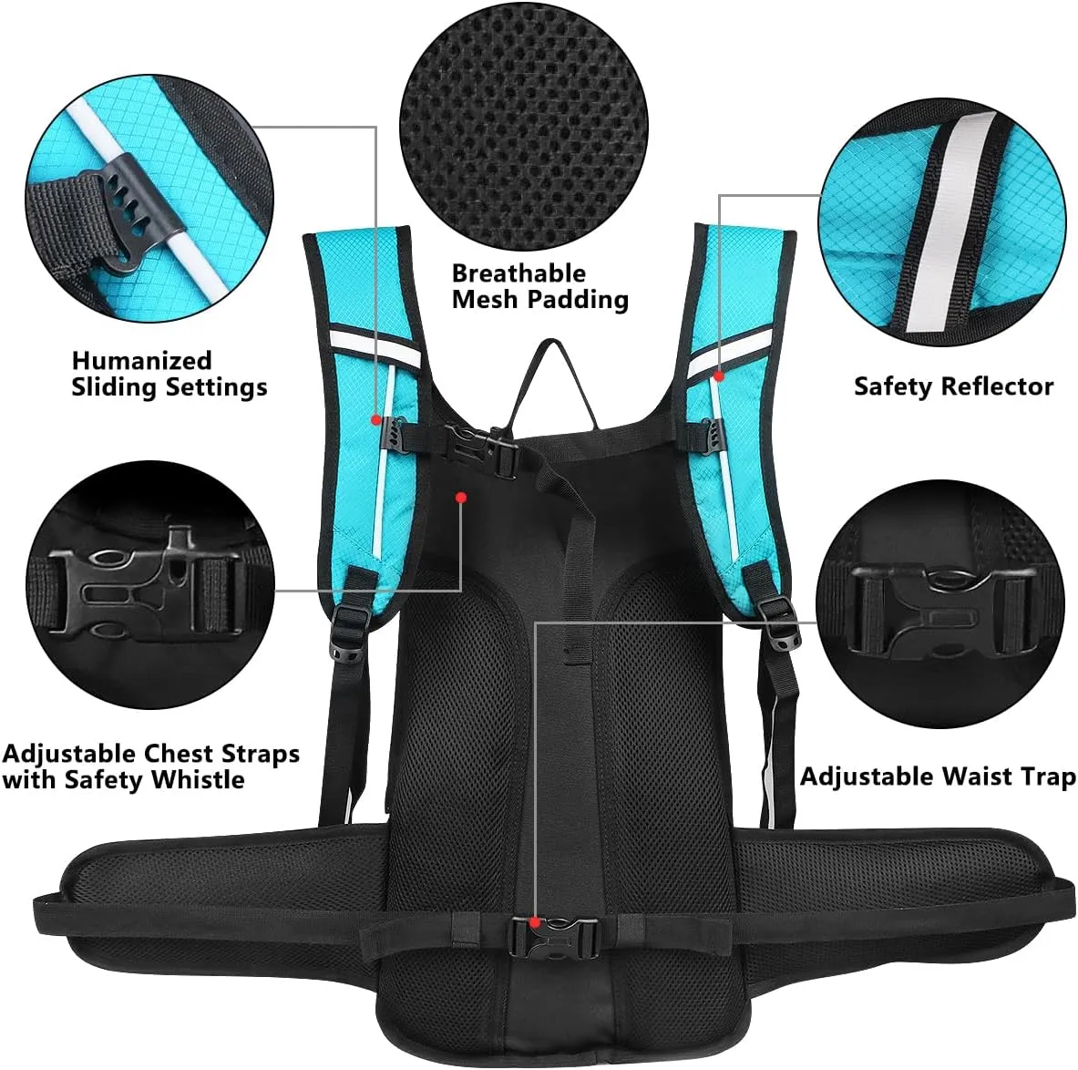 NONSAR Hydration Backpack, Hiking Backpack with 3L Water Bladder, Insulated Water Backpack for Women, Men, Kids, Keep Liquids Cool Up to 5 Hours, Daypack for Hiking, Running, Climbing, Cycling