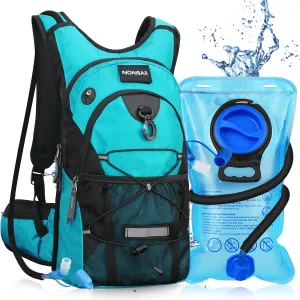 NONSAR Hydration Backpack, Hiking Backpack with 3L Water Bladder, Insulated Water Backpack for Women, Men, Kids, Keep Liquids Cool Up to 5 Hours, Daypack for Hiking, Running, Climbing, Cycling
